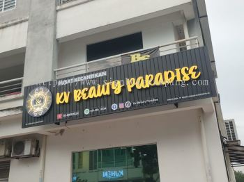 Kv Beauty Paradise - outdoor 3d led frontlit with aluminium strip base signage - ampang 