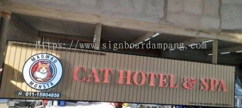 Cat Boarding Spa / Luxury Cat Hotel / Feline Retreat and Spa / Boutique Cat Hotel / Five -Star Cat Resort 3d led frontlit with aluminium plane signage at pekan baru sungai besi / serdang / bukit bisa / putrajaya / kajang