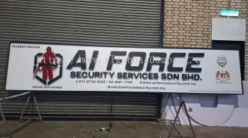 SUPERIOR 3D LED BACKLIT WITH 4 SIDE L ANGLE LIGHTED FRAME SECURITY SERVICES SIGNBOARD PROVIDER IN PUCHONG & JALAN KENARI