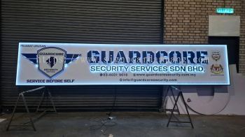 SUPERIOR 3D LED BACKLIT WITH 4 SIDE L ANGLE LIGHTED FRAME SECURITY SERVICES SIGNBOARD PROVIDER IN PUCHONG & JALAN KENARI