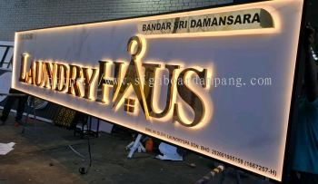 BEST SELLING 3D LED STAINLESS STEEL BACKLIT KEDAI DOBI SIGNBOARD EXPERT BUILDER IN CHERAS & KAJANG