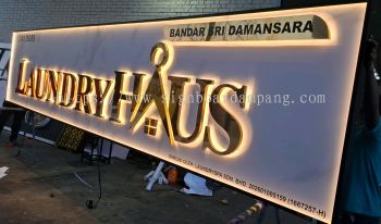 BEST SELLING 3D LED STAINLESS STEEL BACKLIT KEDAI DOBI SIGNBOARD EXPERT BUILDER IN CHERAS & KAJANG