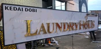 BEST SELLING 3D LED STAINLESS STEEL BACKLIT KEDAI DOBI SIGNBOARD EXPERT BUILDER IN CHERAS & KAJANG
