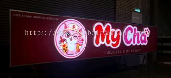 PAPAN TANDA KEDAI MINUMAN 3D LED DEPAN REKA BENTUK TERBAIK DARI PAKAR UTAMA DI PETALING JAYA & BANDAR UTAMA