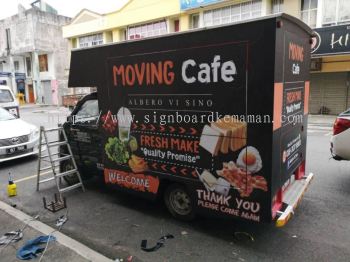 Moving Cafe Truck Box lorry Uv Sticker at Klang