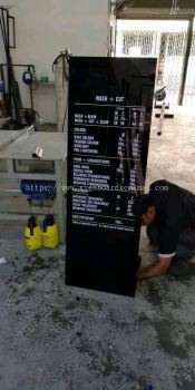 Hair Culture Price List Acrylic Display Stand at Sungai Wang KL