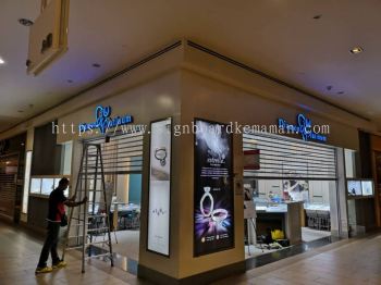 Diamond Platinum 3D LED Conceal Box Up Lettering Front Lit Signage @ Setia City Mall Setia Alam Klang