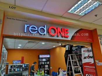 Red One Network Sdn Bhd 3D LED frontlit Box Up Lettering @ Kuchai Lama Kuala Lumpur