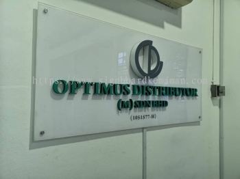 Optimus Distributor (M) Sdn Bhd 3D LED Frontlit Signage @ Kota Kemuning KL