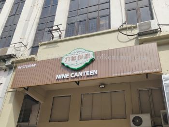 Nine Canteen - Ampang - Aluminum Panel 3D LED Backlit Signboard 