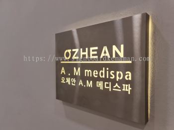 OZHEAN INDOOR 3D LED BOX UP STAINLESS STEEL BACKLIT SIGNAGE AT PAHANG KEMAMAN CHUKAI