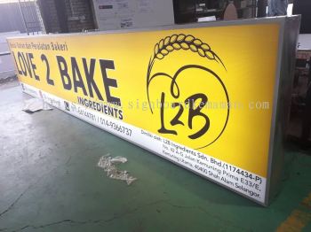 LOVE 2 BAKE LIGHTBOX SIGNAGE SIGNBOARD IN JERENTUT