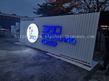 360 CONCULYING GROUP ALUMINIUM PANEL BASE 3D BOX UP LETTERING SIGNAGE SIGNBOARD IN PAHANG KUATAN BALOK