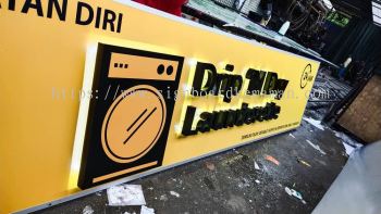 DRIP 'N DRY 3DBOX UP LED BACKLIT SIGNBOARD SIGNAGE AT TERENGGANU DUNGUN