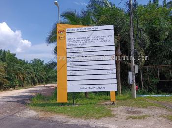 JKR CONSTRUCTION PROJECT SIGNBOARD SIGNAGE AT JERTEH BESUT TERENGGANU MALAYSIA