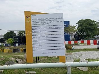 JKR CONSTRUCTION PROJECT SIGNBOARD SIGNAGE AT MARANG KUALA TERENGGANU MALAYSIA