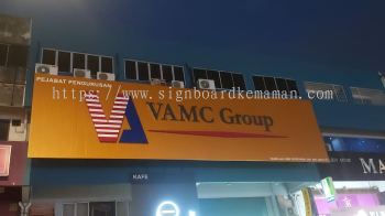 VAMC GROUP OUTDOOR GIANT BIG ALUMINIUM PANEL BASE 3D BOX UP SIGNBOARD SIGNAGE AT KEMASIK KEMAMAN TERENGGANU MALAYSIA