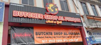 BUTCHER SHOP OUTDOOR ALUMINIUM PANEL BASE 3D LED BOX UP LETTERING SIGNBOARD AT KUANTAN PAHANG MALAYSIA