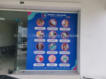 KLINIK COMPANY LOGO PRINTING GLASS DOOR STICKER AT KERTEH KEMAMAN TERENGGANU MALAYSIA 