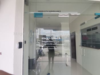 KLINIK COMPANY LOGO PRINTING GLASS DOOR STICKER AT KERTEH KEMAMAN TERENGGANU MALAYSIA 