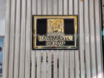 WALLMASTER GROUP INDOOR 3D LED BOX UP STAINLESS STEEL BACKLIT SIGNAGE SIGNBOARD AT PEKAN PAHANG MALAYSIA