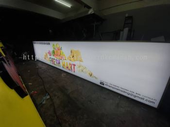 FRESH MART OUTDOOR NORMAL LIGHTBOX SIGNAGE SIGNBOARD AT CHINI BEBAR PEKAN PAHANG MALAYSIA