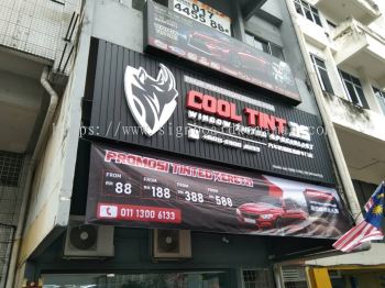 COOL TINT OUTDOOR ALUMINIUM PANEL 3D LED BOX UP SIGNBOARD SIGNAGE AT MARANG TERENGGANU MALAYSIA