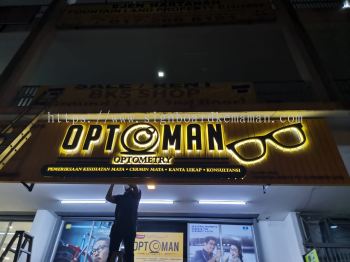 OPTIMAN OUTDOOR ALUMINIUM PANEL 3D LED BOX UP SIGNBOARD SIGNAGE AT PEKAN PAHANG MALAYSIA