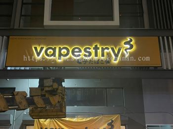 VAPESTRY OUTDOOR ALUMINIUM PANEL 3D LED BOX UP SIGNBOARD SIGNAGE AT PAKA DUNGUN TERENGGANU MALAYSIA