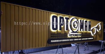 OPTIMIK OUTDOOR ALUMINIUM PANEL 3D LED BOX UP SIGNBOARD SIGNAGE AT MARAN PAHANG MALAYSIA