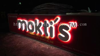 MOKTI'S OUTDOOR 3D BOX UP LED BACKLIT SIGNBOARD SIGNAGE AT BANDAR AL-MUKTAFI BILLAL SHAH, BUKIT BESI, RANTAU ABANG DUNGUN TERENGGANU MALAYSIA