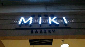 MIKI BAKERY INDOOR 3D LED BOX UP LETTERING SIGNAGE SIGNBOARD AT KERTEH KEMAMAN TERENGGANU MALAYSIA