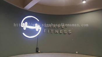 SHAPE2 FITNESS INDOOR 3D LED BOX UP LETTERING SIGNAGE SIGNBOARD AT PEKAN TOWN PAHANG MALAYSIA