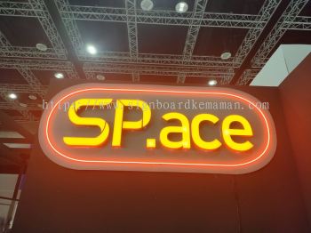 SP.ACE INDOOR 3D LED BOX UP WITH LED NEON LETTERING SIGNAGE SIGNBOARD AT KUANTAN PAHANG TERENNGGANU MALAYSIA