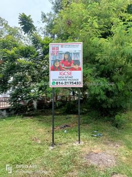 IGCSE OUTDOOR SINGLE SIDE ACP STAND SIGNAGE SIGNBOARD AT TANJUNG LUMPUR, TELUK CEMPEDAK KUANTAN PAHANG MALAYSIA