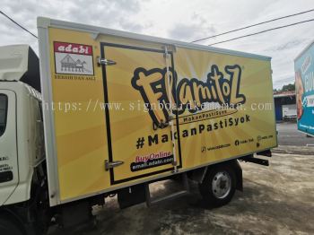 ADABI KUANTAN ADABI KEMAMAN TRUCK LORRY STICKER PRINTING & INSTALL SERVICE AT RANTAU PETRONAS KEMAMAN TERENGGANU MALAYSIA