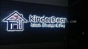 KINDERDEAR INDOOR 3D BOX UP LED EG BACKLIT LETTERING SIGNBOARD SIGNAGE AT CHUKAI KEMAMAN TERENGGANU MALAYSIA