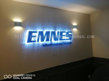 EMNES INDOOR 3D LED BOX UP BACKLIT LETTERING AT IPOH, TANJUNG TUALANG, CHEMOR, BERCHAM, MENGLEMBU, BATU GAJAH KINTA PERAK MALAYSIA