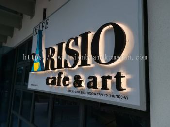 PARISIO CAFE & ART OUTDOOR 3D LED BOX UP FRONTLIT AND BACKLIT SIGNBOARD SIGNAGE AT JERANTUT TOWN, KUALA TEMBELING, PULAU TAWAR, KUALA TAHAN, ULU CHEKA JERANTUT MALAYSIA