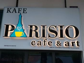 PARISIO CAFE & ART OUTDOOR 3D LED BOX UP FRONTLIT AND BACKLIT SIGNBOARD SIGNAGE AT PEKAN TOWN, KUALA PAHANG, CHINI, BEBAR, BELIMBING, CHEROK PALOH, NENASI, PALOH HINAI PAHANG MALAYSIA 