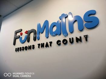 FUNMATHS INDOOR 3D PVC FOAM BOARD BOX UP LETTERING AT BANDAR SERI BANDI, JABUR, RANTAU PETRONAS KEMAMAN TERENGGANU MALAYSIA