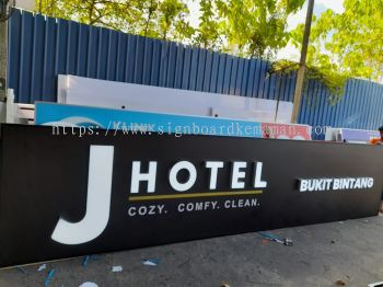 JHOTEL OUTDOOR 3D BOX UP LED FRONTLIT SIGNAGE SIGNBOARD AT KUALA LUMPUR SELANGOR MALAYSIA