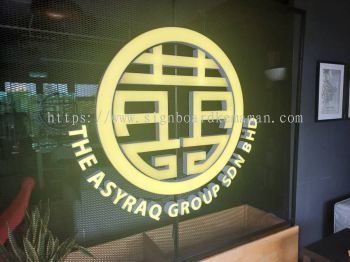 THE ASYRAQ GROUP SDN BHD INDOOR 3D LED FRONTLIT LETTERING SIGNAGE SIGNBOARD AT GEORGE TOWN, BATU FERINGGHI, TANJUNG BUNGAH, TANJUNG TOKONG PULAU PINANG PENANG MALAYSIA 