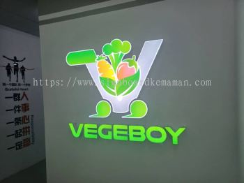 VEGEBOY INDOOR 3D LED FRONTLIT LETTERING SIGNAGE SIGNBOARD AT KUALA BERANG TOWN, JENAGUR, KUALA TELEMUNG, AJIL, KUALA JENERIS KUALA TERENGGANU MALAYSIA