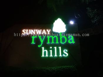 SUNWAY RYMBA HILLS INDOOR 3D LED FRONTLIT LETTERING SIGNAGE SIGNBOARD AT GEORGE TOWN, BATU FERINGGHI, TANJUNG BUNGAH, TANJUNG TOKONG PULAU PINANG PENANG MALAYSIA