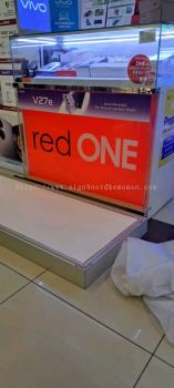 Indoor Signage # Signboard Red One # Fabric Light Box #  Tension Light Box # Signboard Gadget # Signboard Telecommunications # LED Signboard# Signboard Device # Signboard Shopping Mall # Shopping Complex Indoor Lightbox 