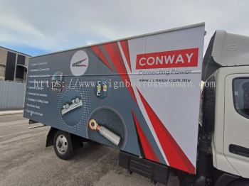 CONWAY TRUCK LORRY STICKER LOGISTICS TRUCK STICKER AT PEKAN PAHANG MALAYSIA