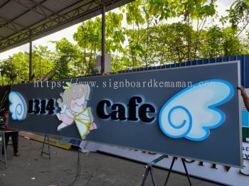 1314 CAFE OUTDOOR 3D BOX UP LED FRONTLIT LETTERING AT KEMAMAN CHUKAI KEMASIK KERTEH MALAYSIA