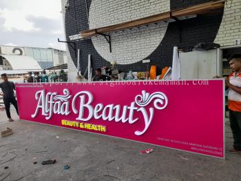 ALFAA BEAUTY OUTDOOR 3D BOX UP LED FRONTLIT LETTERING AT PULAU PINANG PENANG MALAYSIA