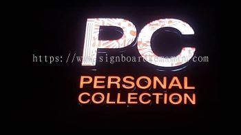 PC PERSONAL COLLECTION LANDMARK SIGNAGE ALUMINIUM GIANT BIG 3D LETTERING SIGNAGE AT INDERA MAHKOTA KOTASAS AIR PUTIH KUANTAN MALAYSIA